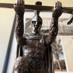 Porte-stylos en forme de chevalier
