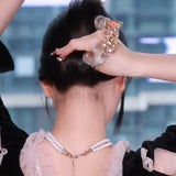 Élastiques à cheveux en cristal pour gros intestin