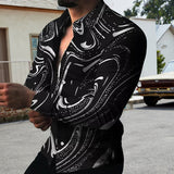 Chemise Graphique Imprimée En 3D Pour Homme