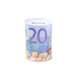 Banque Cylindrique Créative Euro Dollar en Métal