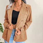 Blazer polyvalent en velours côtelé