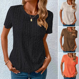 T-shirt Quotidien Basique à Col Rond