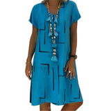 Robe Femme Imprimée Manches Courtes