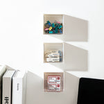 Boîte de rangement transparente anti-poussière fixée au mur