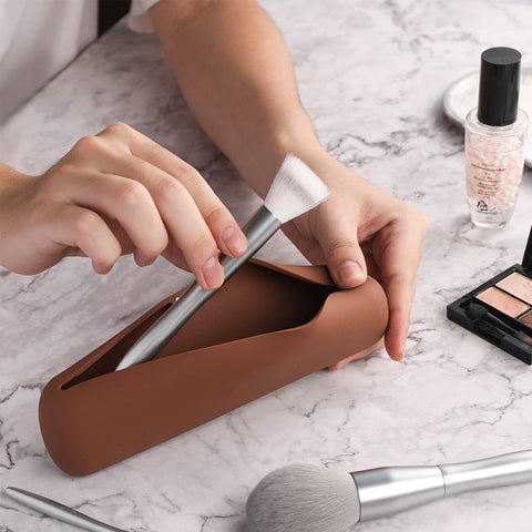 Pochette de rangement pour pinceaux de maquillage