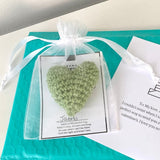 Petit cadeau en forme de coeur crocheté Pochettes