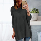 T-shirt col rond manches longues