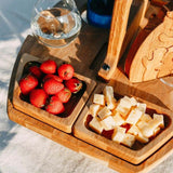 Table à Vin Portable en Bois pour Pique-nique