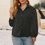 Chemise à Pois et Manches Ballon