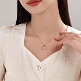 Collier de Perles de Lapin de Lune en Argent Sterling