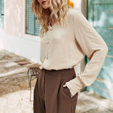 Chemise ample à boutonnage simple