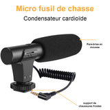 Kit de microphone vidéo professionnel avec trépied et lumière LED