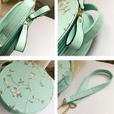 Sacs à main ronds en dentelle douce en cuir PU