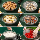 Panier d'égouttage en acier inoxydable pour cuiseur vapeur