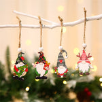 Ensemble de décorations de Noël en bois Gnome (12 pièces)
