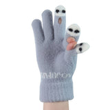 Gants tricotés en laine mignons