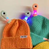 Chapeau en laine Petit monstre phosphorescent