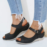 Sandales compensées à crochet creux