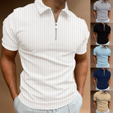 Polo zippé à rayures
