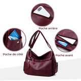 Sac à bandoulière élégant et décontracté en cuir souple