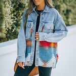Veste en jean vintage femme avec poches