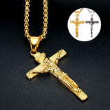 Collier en or avec croix de Jésus de Pâques