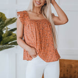 Gilet Floral Sans Manches T-shirt