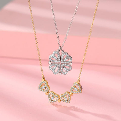 Collier Creux Trèfle à quatre feuilles