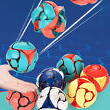 Ballon de football aux couleurs changeantes lancé à la main