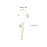 Boucles D'oreilles Fleur Papillon Élégantes Avec Pompons