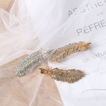 Barrette à plumes de diamant