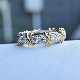 Bague Diamant Croix Pleine Moissanite