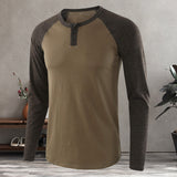 T-shirt décontracté à manches longues pour hommes
