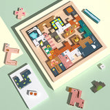 Puzzle de Blocs Russes en Bois