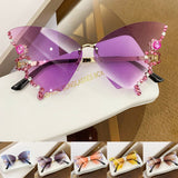 Lunettes de Soleil Transparentes Diamond Papillon