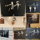 Porte-clés mural en bois