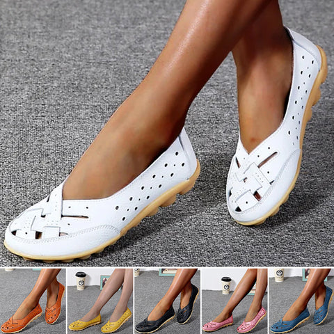 Chaussures en cuir confortables et souples pour femmes