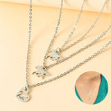 Collier de fête des mères en acier inoxydable avec cheval