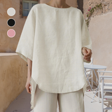 Haut Décontracté En Coton Et Lin Pour Femmes