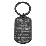 TO MY LOVE - Porte-clés motivant en acier inoxydable