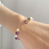 Bracelet Améthyste Blanc Clair de Lune