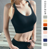 Brassière de sport push up sans armatures