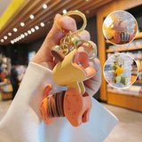 Mini porte-clés de lampe de bureau d'animal de bande dessinée