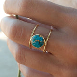 Bague Or Turquoise Naturelle