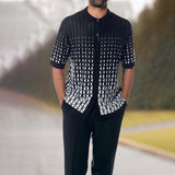 Ensemble De Costume De Marche Imprimé Á Manches Courtes Deux Pièces