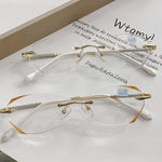 Lunettes de lecture sans monture anti-lumière bleue à la mode