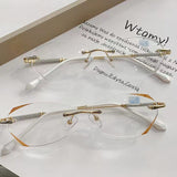 Lunettes de lecture sans monture anti-lumière bleue à la mode