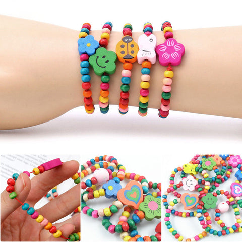 Bracelets en Bois Colorés