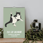 Calendrier mural chat 2024