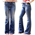 Femmes Mode Taille Haute Jeans Évasé